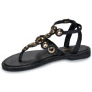 Les Tropeziennes par M.Belarbi OBALY Black Flat Sandals Women - 4