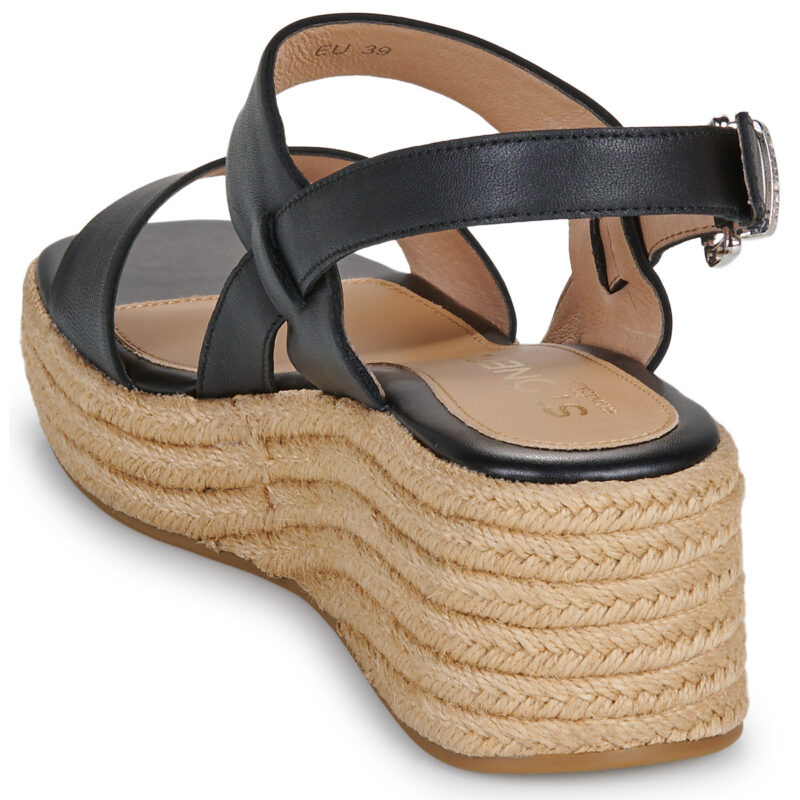 Stonefly IVORY 3 NAPPA LTH Nero Sandali con zeppa Donna - 5