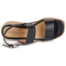 Stonefly IVORY 3 NAPPA LTH Nero Sandali con zeppa Donna - 6