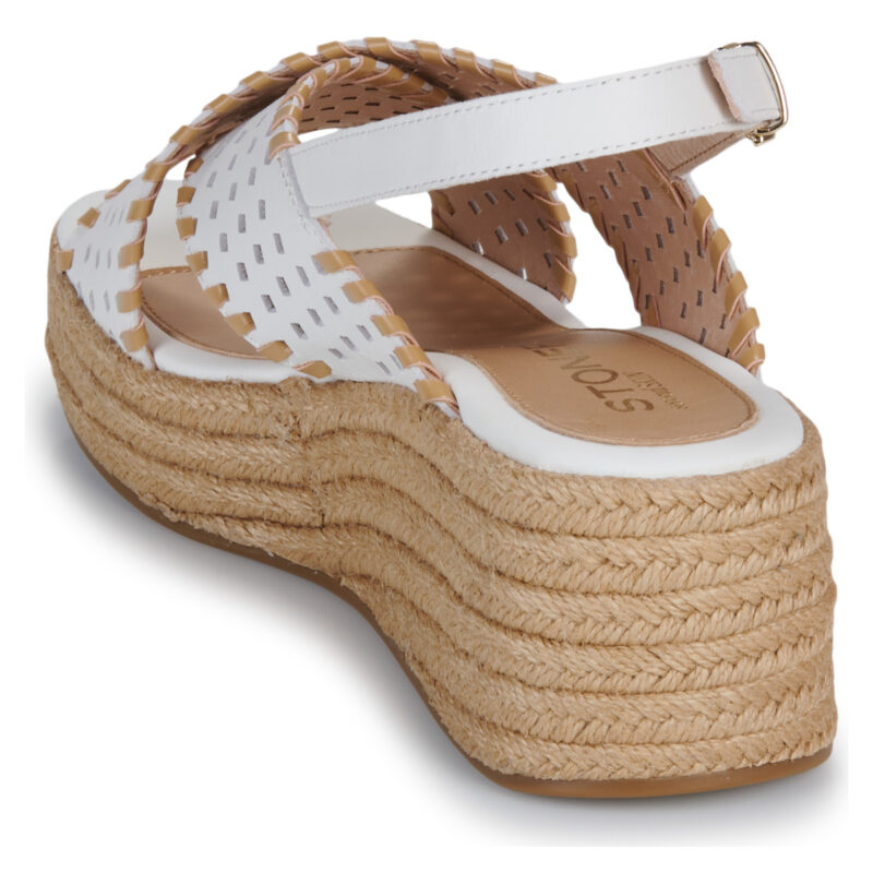 Stonefly IVORY 2 NAPPA LTH Bianco Sandali con zeppa Donna - 5