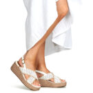 Stonefly IVORY 2 NAPPA LTH Bianco Sandali con zeppa Donna - 8