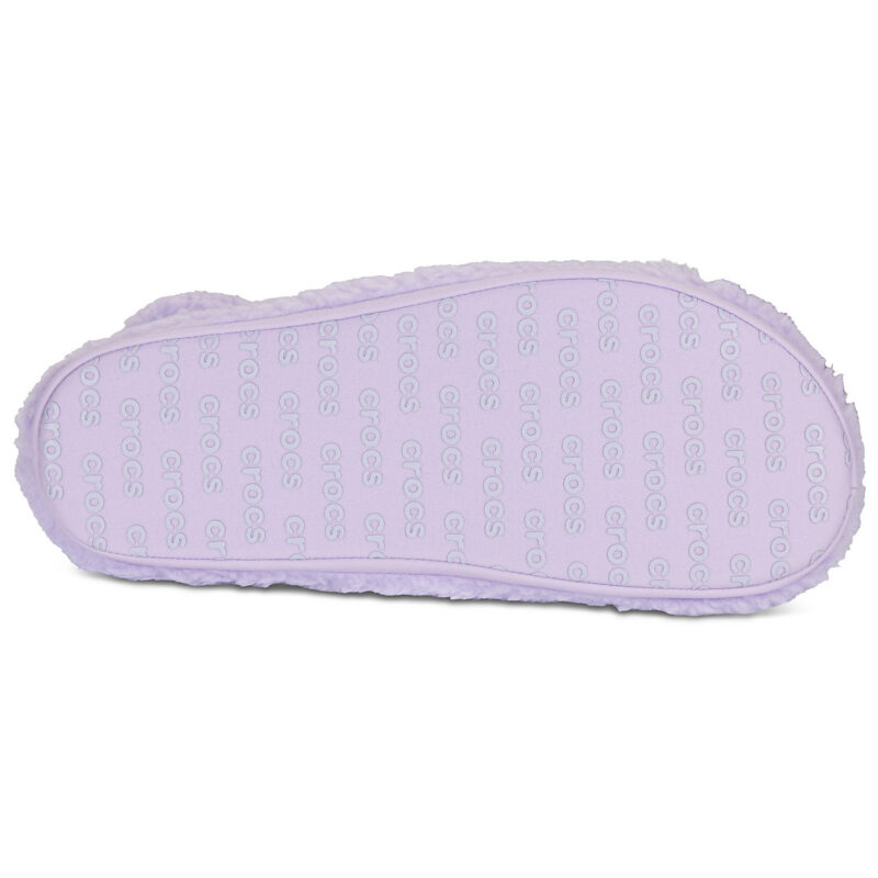 Pantuflas Crocs Classic Cozzzy para mujer, color morado - 7