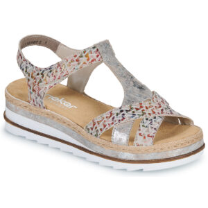 Rieker  V7919-91  Argento Sandali con zeppa Donna