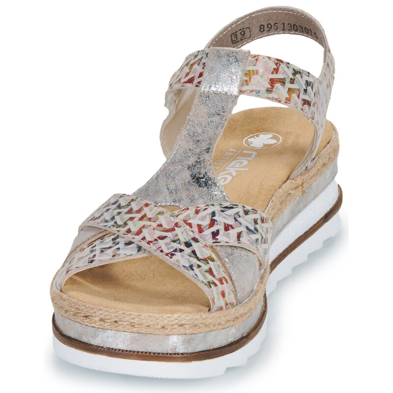 Rieker V7919-91 Argento Sandali con zeppa Donna - 3