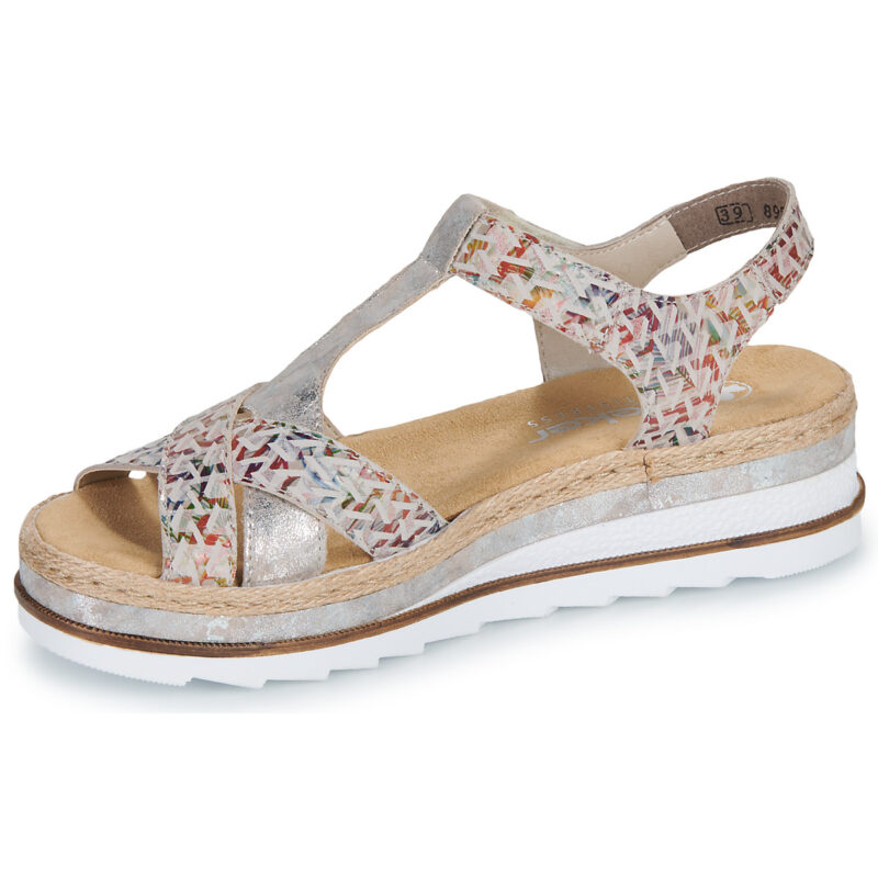 Rieker V7919-91 Argento Sandali con zeppa Donna - 4