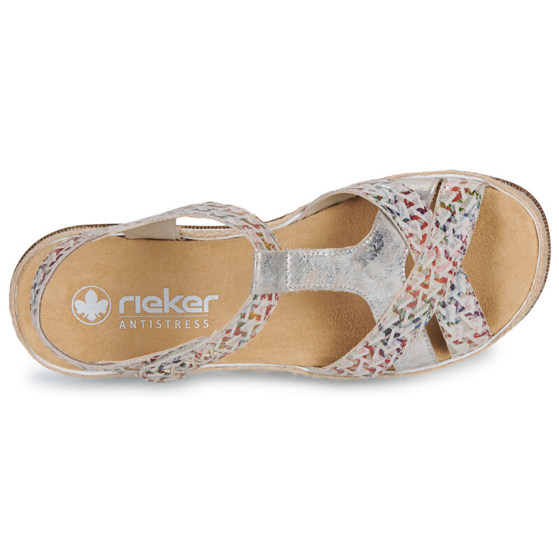 Rieker V7919-91 Argento Sandali con zeppa Donna - 6