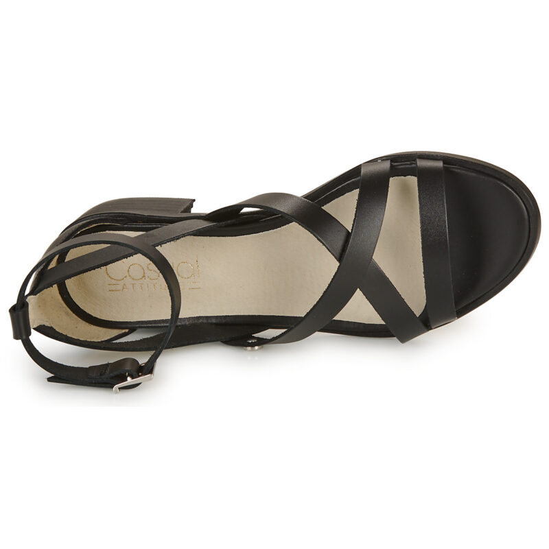 Casual Attitude COUTIL Black Heeled Sandals Women - 6