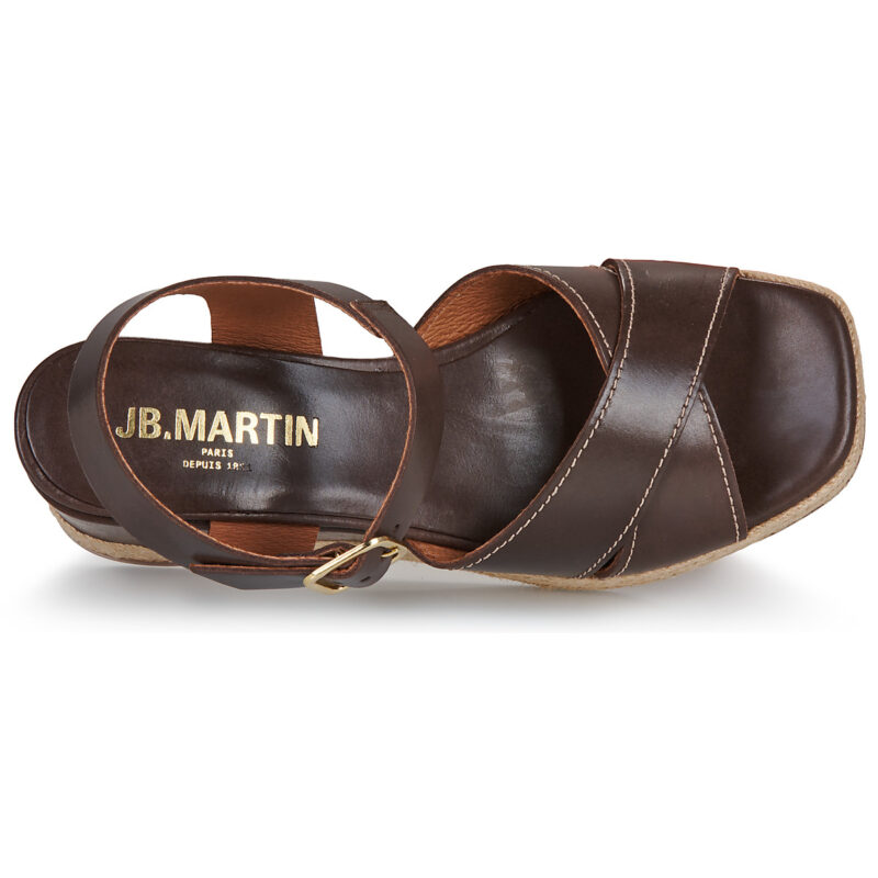 JB Martin CORFOU Marrone Sandali con zeppa Donna - 6
