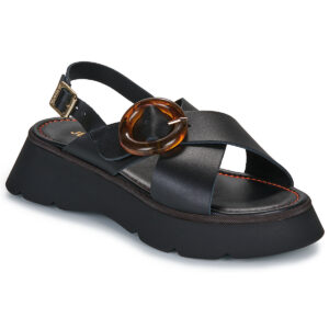 JB Martin  ACACIA  Nero -  Sandali con zeppa  Donna