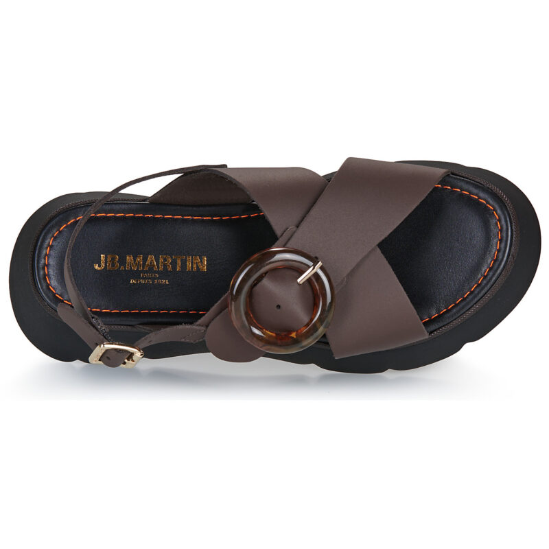 JB Martin ACACIA Marrone Sandali con zeppa Donna - 6