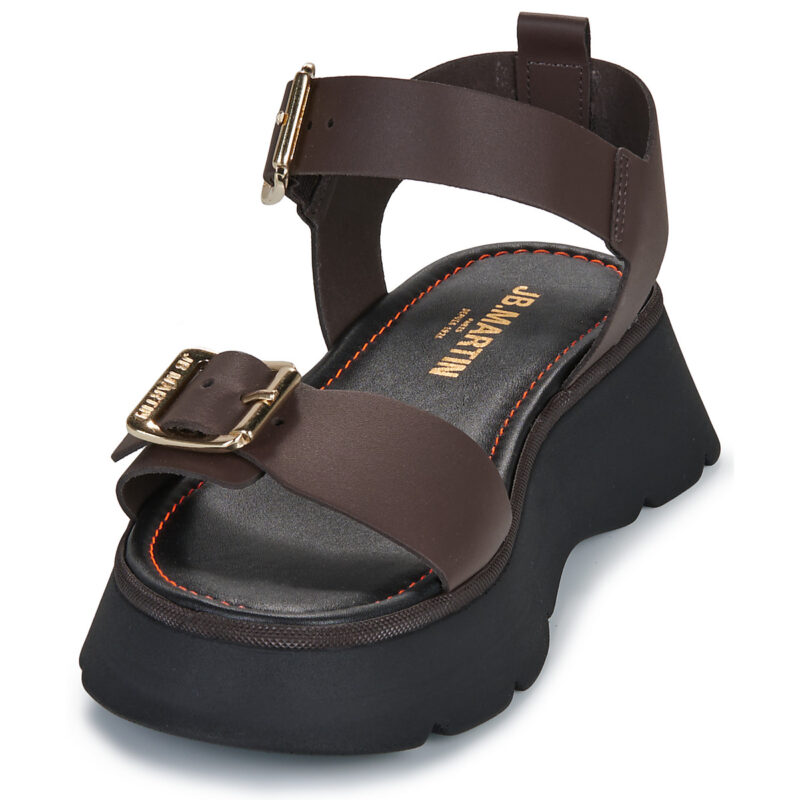 JB Martin ACTIA Marrone Sandali con zeppa Donna - 3