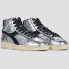 Diadora Prestige High Metal Used Argento Sneakers alte Donna - 2