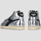 Diadora Prestige High Metal Used Argento Sneakers alte Donna - 3
