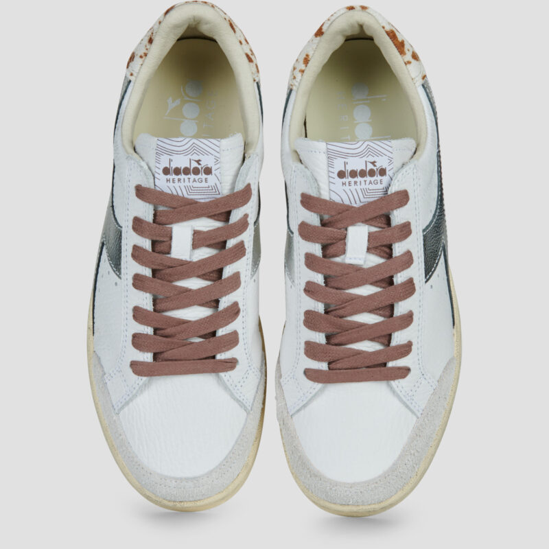 Zapatillas bajas Diadora Prestige Safari blancas para mujer - 5