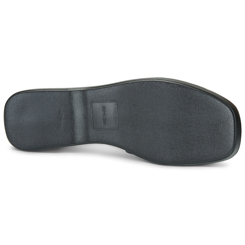 Calvin Klein Jeans FLATF SNDL LTH MG Nero Sandali con zeppa Donna - 7