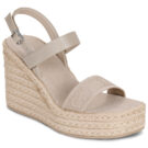 Calvin Klein Jeans WEDGE ESPAD 70 WEBBING LTH Beige Sandali con zeppa Donna - 1