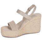 Calvin Klein Jeans WEDGE ESPAD 70 WEBBING LTH Beige Sandali con zeppa Donna - 4
