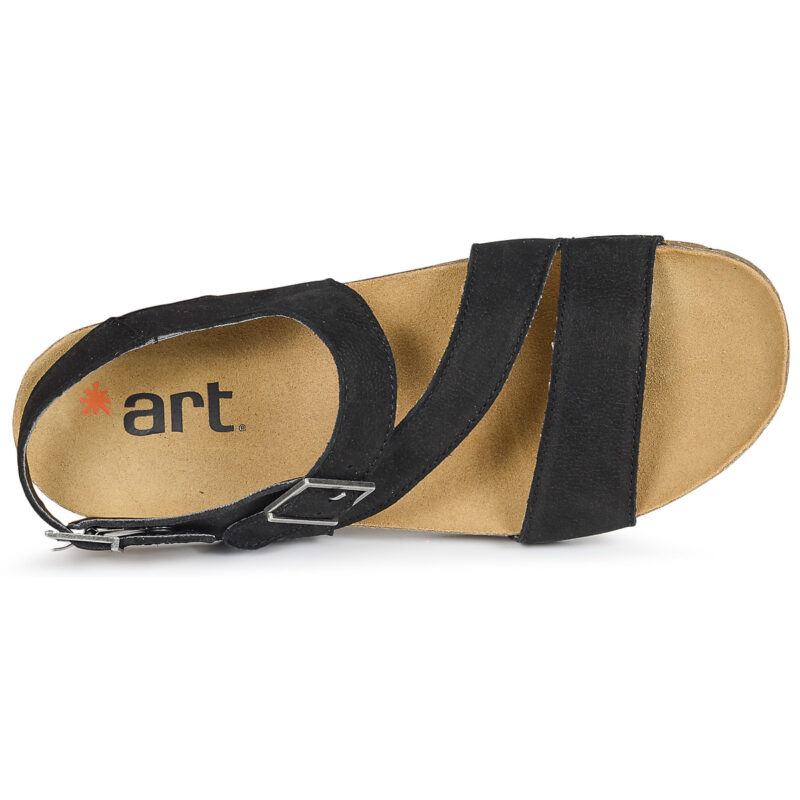 Art I BREATHE Black Low Sandals Women - 6
