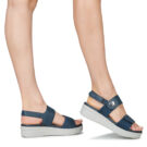 Stonefly AQUA III 12 NAP/TEX Blu Sandali con zeppa Donna - 8