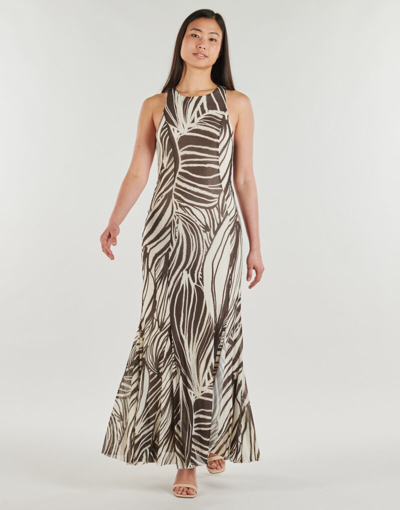 Kleiden Guess SL SERAFINA MESH LANGES, mehrfarbiges langes Damenkleid - 2