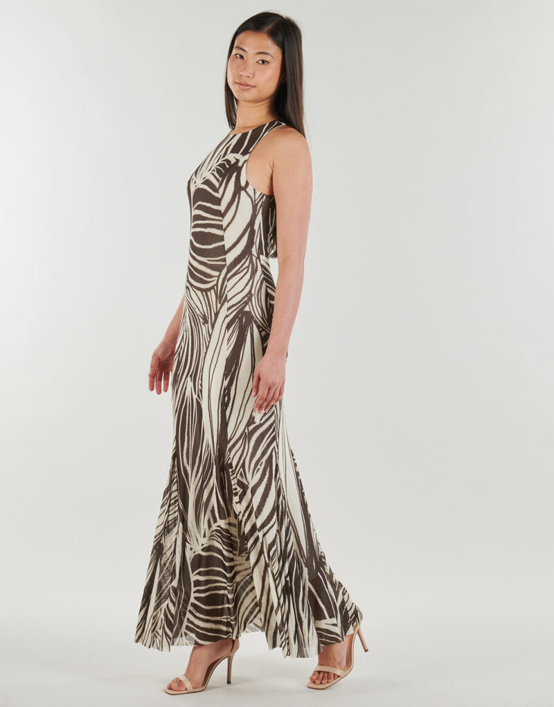 Kleiden Guess SL SERAFINA MESH LANGES, mehrfarbiges langes Damenkleid - 3