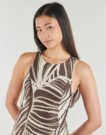 Kleiden Guess SL SERAFINA MESH LANGES, mehrfarbiges langes Damenkleid - 5