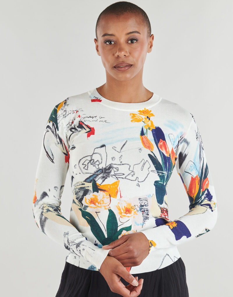 Pullover Desigual NANTES LACROIX Mehrfarbige Damenpullover - 5