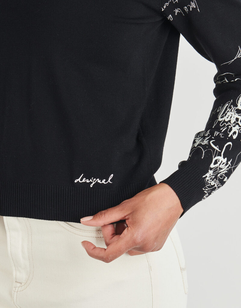 Pullover Desigual MARQUETTE Schwarze Damenpullover - 5