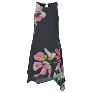 Abito corto Desigual NALA ASIMETRICO Nero Abiti corti Donna