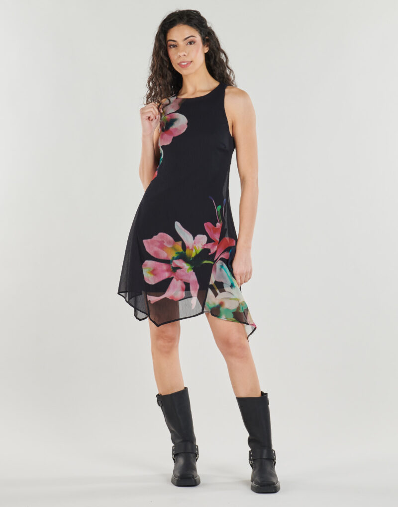 Abito corto Desigual NALA ASIMETRICO Nero Abiti corti Donna - 2