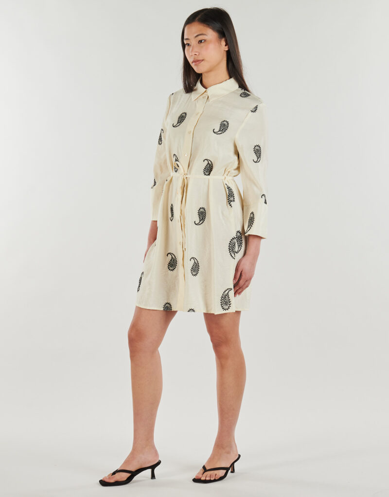 Kurzes Kleid JDY JDYTHEA 7/8 STICKEREI Beige Damen-Kurzkleider - 3