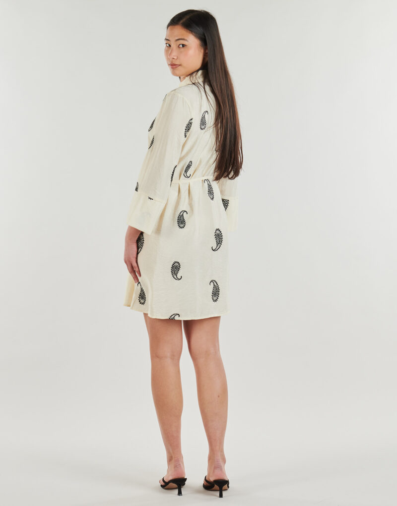 Kurzes Kleid JDY JDYTHEA 7/8 STICKEREI Beige Damen-Kurzkleider - 4