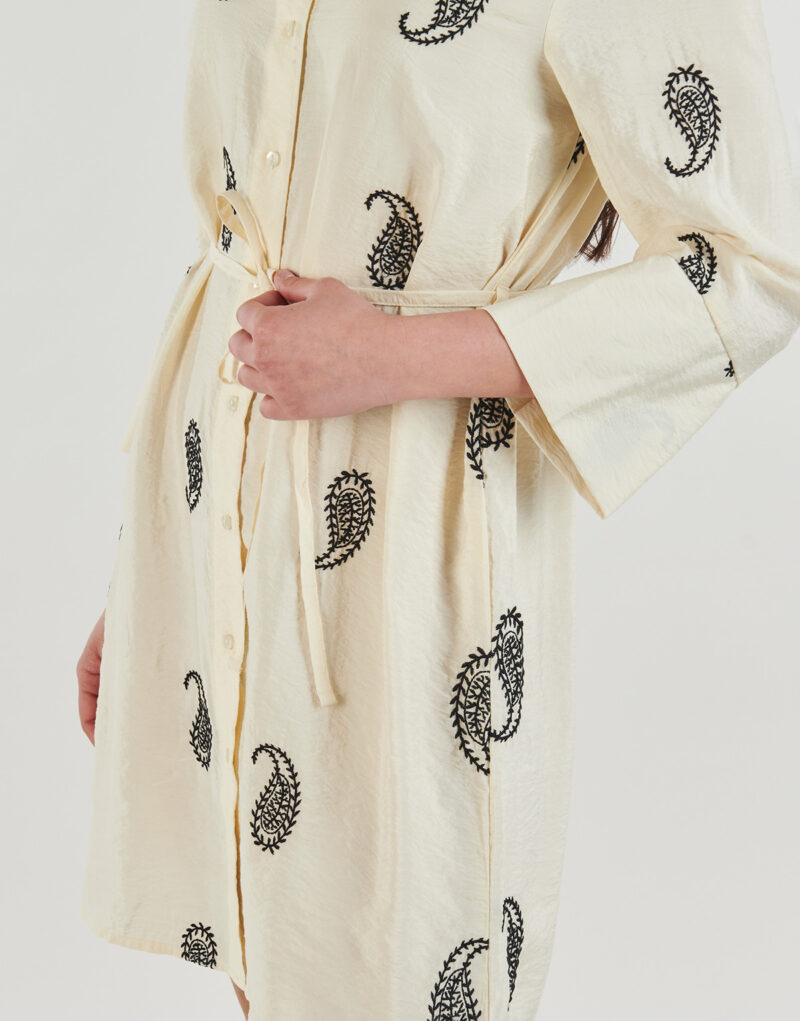 Kurzes Kleid JDY JDYTHEA 7/8 STICKEREI Beige Damen-Kurzkleider - 5