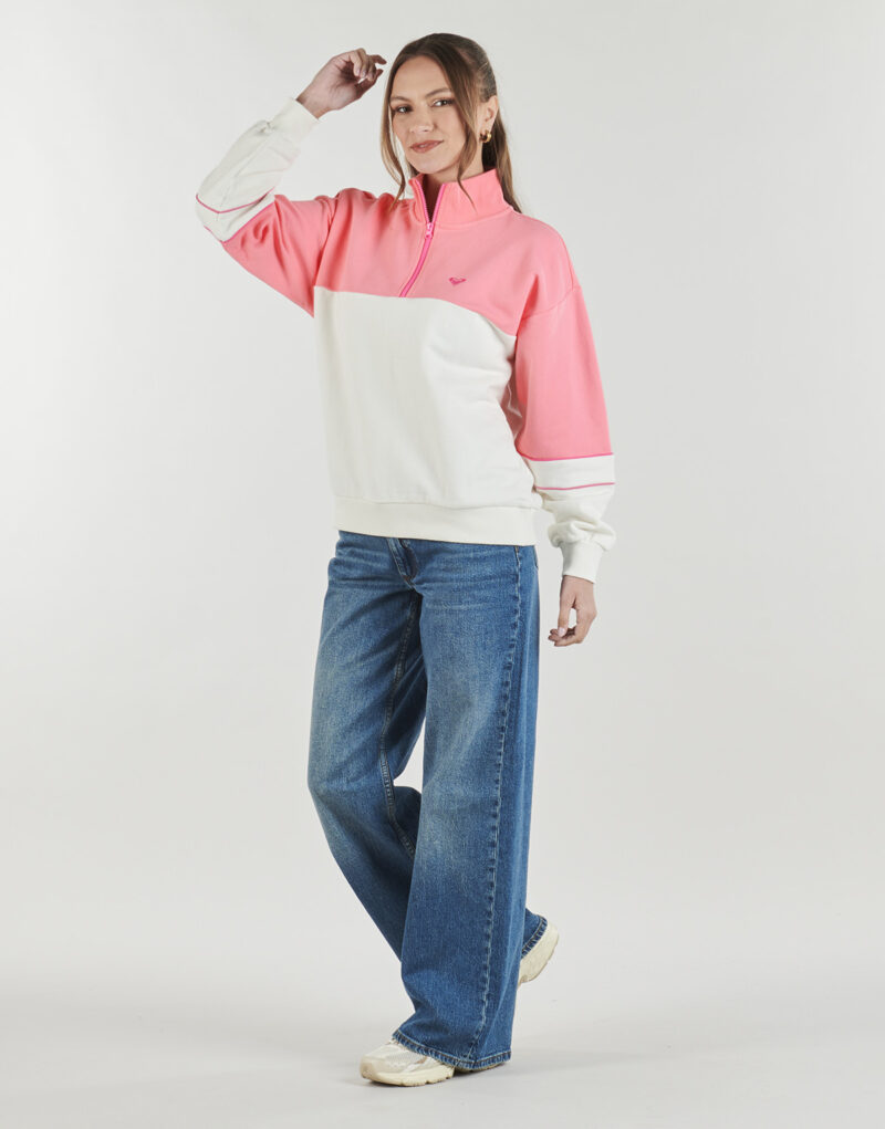 Felpe Roxy ESS ENERGY NEW HALF ZIP Rosa Felpe Donna - 3