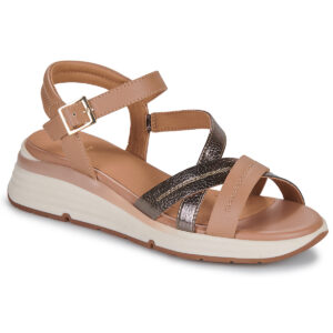 Geox D ELOWYNNE Marrone Sandali con tacco Donna