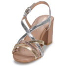 Geox NEW ERAKLIA Plata Sandalias con tac&oacute;n Mujer - 3