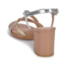 Geox NEW ERAKLIA Plata Sandalias con tac&oacute;n Mujer - 5