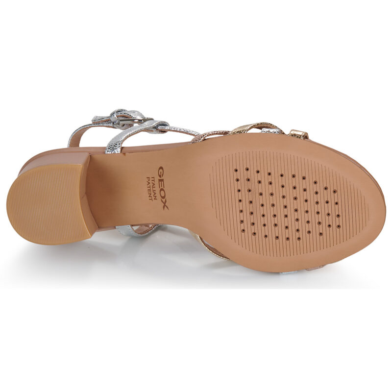 Geox NEW ERAKLIA Plata Sandalias con tac&oacute;n Mujer - 7