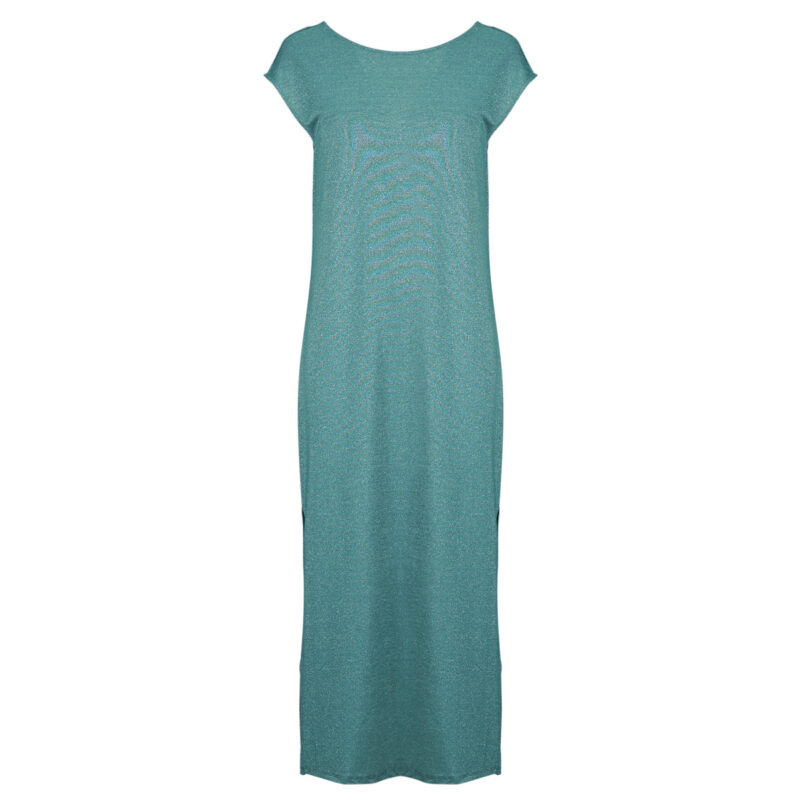 Vila VILUXI S/S REV GLITTER Blue Long Dresses Women - 1