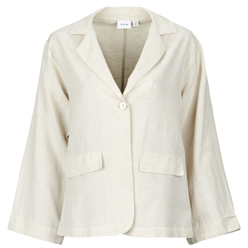 Giacca Vila VIPRISILLA 7/8 LOOSE BLAZER Beige Giacche Donna - 1