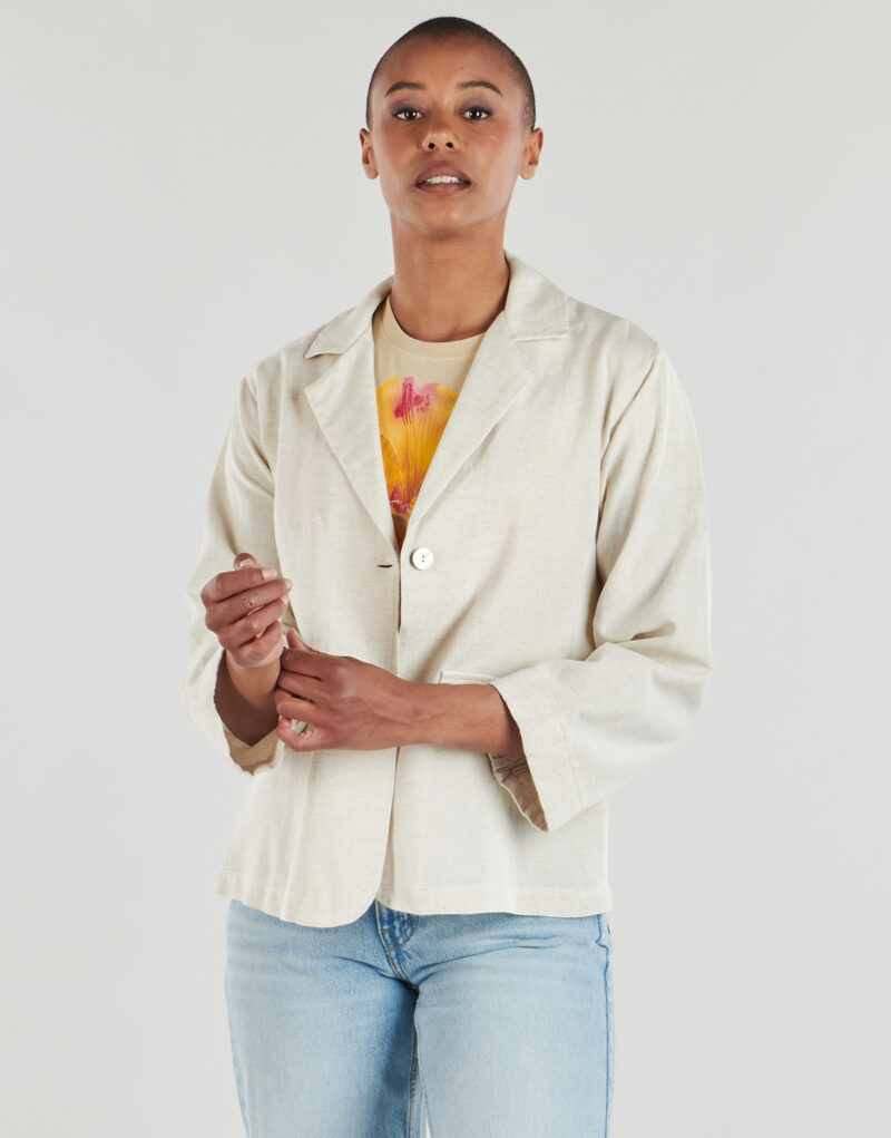 Giacca Vila VIPRISILLA 7/8 LOOSE BLAZER Beige Giacche Donna - 2