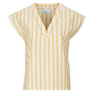 Camicetta  Vila  VISELDIA V-NECK S/S TOP  Multicolore -  Camicette Donna