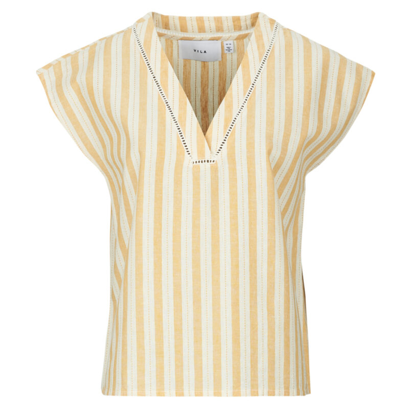Vila VISELDIA V-NECK S/S TOP Multicolore Blouses Women - 1