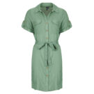 Abito corto Vero Moda VMBUMPY SS SHORT Verde Abiti corti Donna - 1