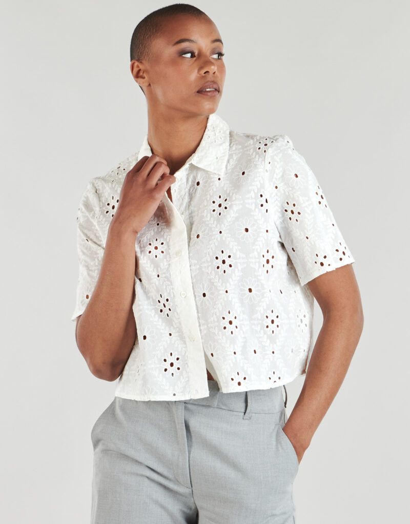 Camicetta Vero Moda VMELIZA SHORT 2/4 SLEEVE SHIRT Bianco Camicette Donna - 2