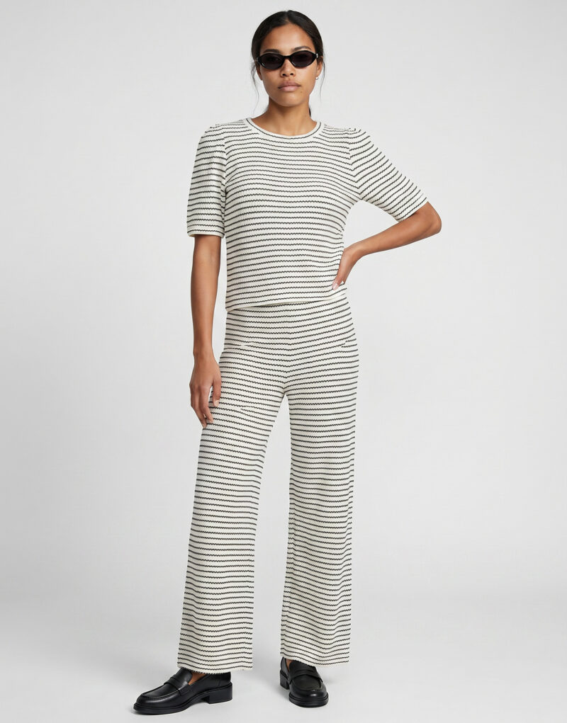 Pantaloni morbidi / Pantaloni alla zuava Vero Moda VMOHIA HW PANT Beige Pantaloni morbidi / Pantaloni alla zuava Donna - 2