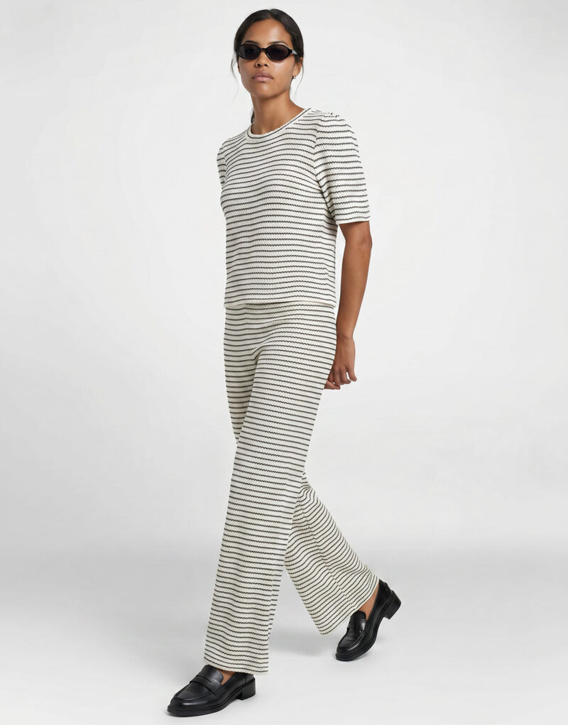 Pantaloni morbidi / Pantaloni alla zuava Vero Moda VMOHIA HW PANT Beige Pantaloni morbidi / Pantaloni alla zuava Donna - 3