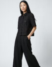 Camicetta Vero Moda VMELIZA SHORT 2/4 SLEEVE SHIRT Nero Camicette Donna - 2