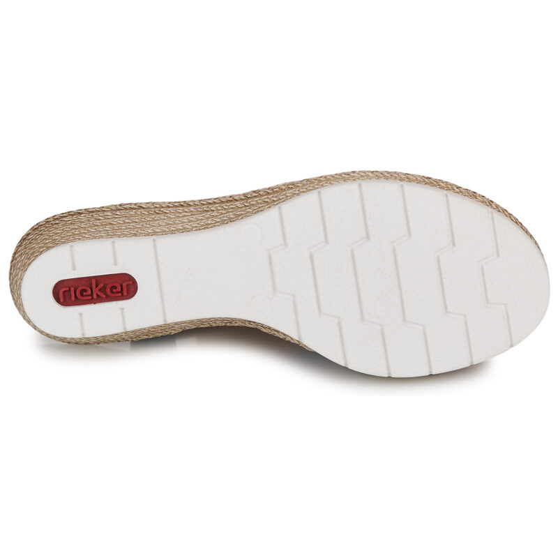 Rieker 619B2-00 Nero Sandali con zeppa Donna - 7