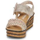 Rieker 68172-60 Beige Sandali con zeppa Donna - 3